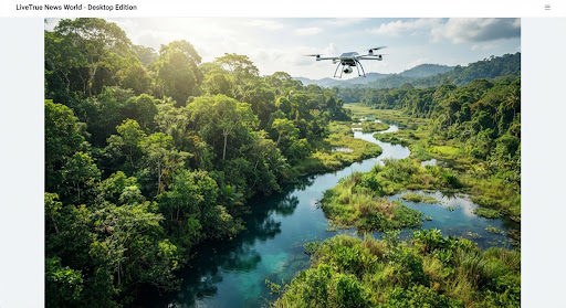 Regrowing tropical rainforest beside restored wetlands