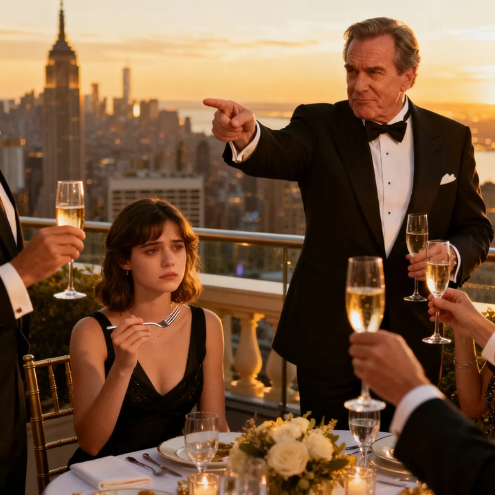 AT MY SISTER’S ENGAGEMENT PARTY-70 GUEST-FATHER LIFTED HIS GLASS: “TO OUR SUCCESSFUL DAUGHTER-OUR PRIDE AND JOY.” THEN HE SMIRKED AT ME. “AND YOU? STILL IN LOVE WITH THAT POOR FARMER?” I KEPT EATING, SILENT. UNTIL MY BOYFRIEND STOOD-AND MY SISTER’S FUTURE FATHER-IN-LAW BLURTED, “WAIT…THAT’S YOU?”. THEN THE.. WHOLE ROOM WENT DEAD QUIET…