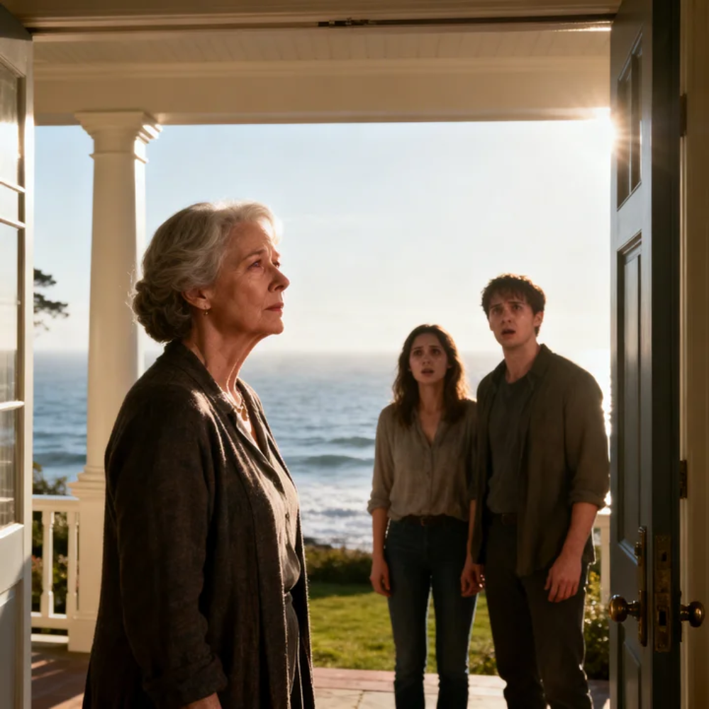 IT HAD BEEN 12 YEARS SINCE ANYONE INVITED ME TO A FAMILY EVENT, BUT SUDDENLY MY DAUGHTER AND SON-IN-LAW SHOWED UP AT THE DOOR OF MY NEW $2 MILLION BEACH HOUSE. WHEN I OPENED THE DOOR AND SPOKE CALMLY, THEIR FACES TURNED PALE WITH DESPERATION…